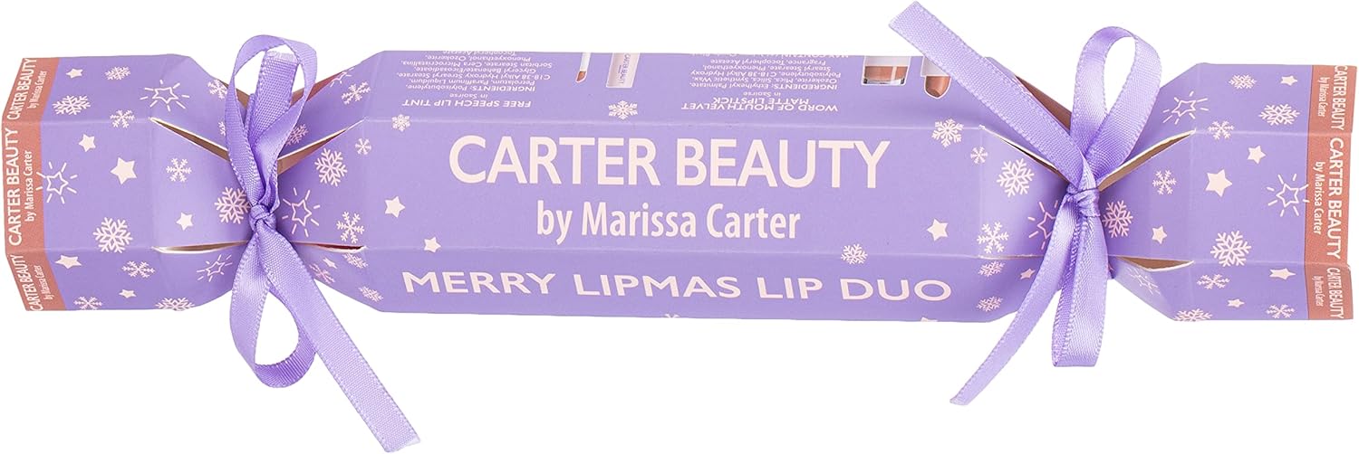 Carter Beauty, Ireland Merry Lipmas Christmas Cracker Shade Bey. Gift Set For Birthdays, Anniversary.