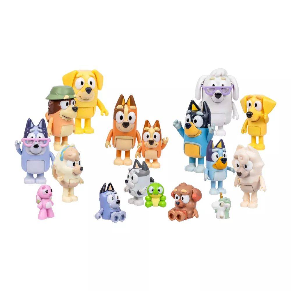 Bluey Series 13 Blueys Ultimate Friends & Family Pack (18 Pieces), 3+ years