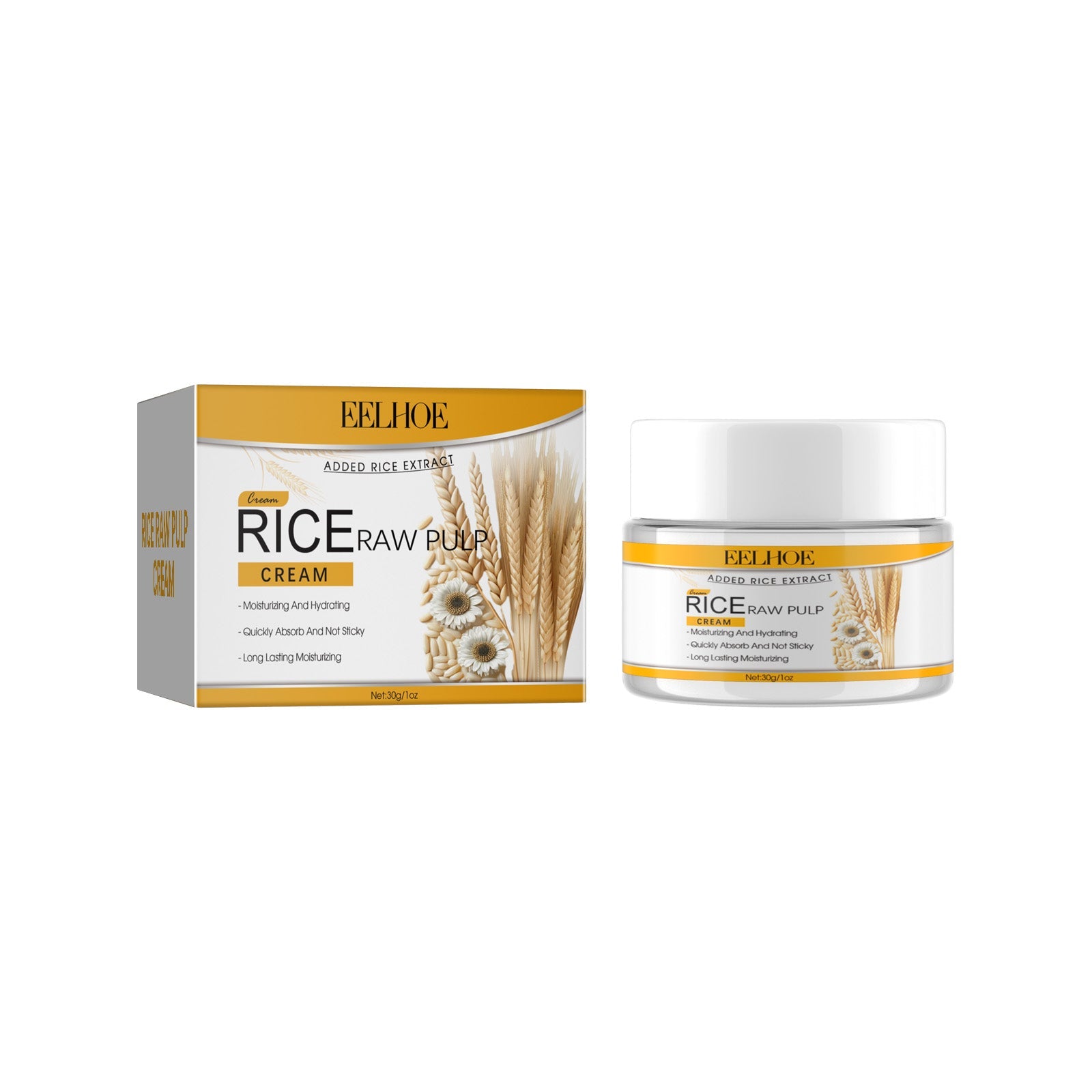 Rice Extract Moisturizing Cream, Soft Firming, Hydrates, Smooths, Anti-Aging ,30g
