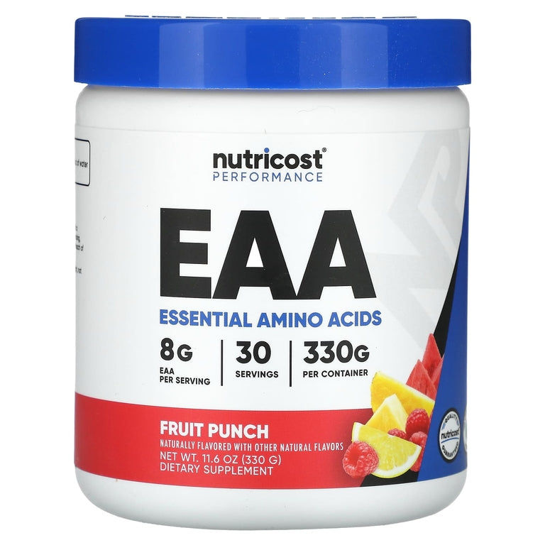 Nutricost EAA Powder 30 Servings (Unflavored) - Essential Amino Acids - Non-GMO, Gluten Free, Vegetarian Friendly