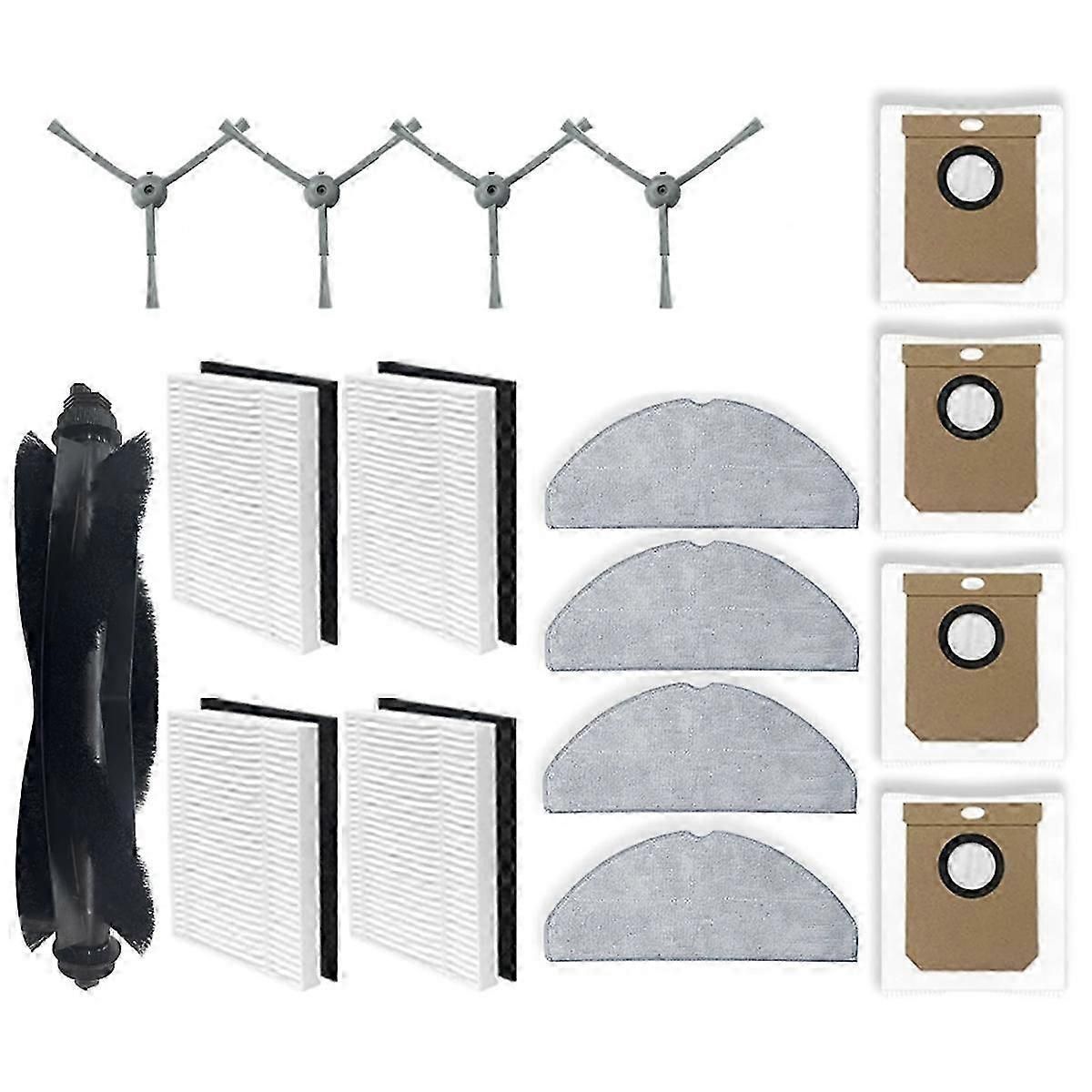 Main Side Brush HEPA Filter Mop Cloth Kit Compatible with Eufy G50