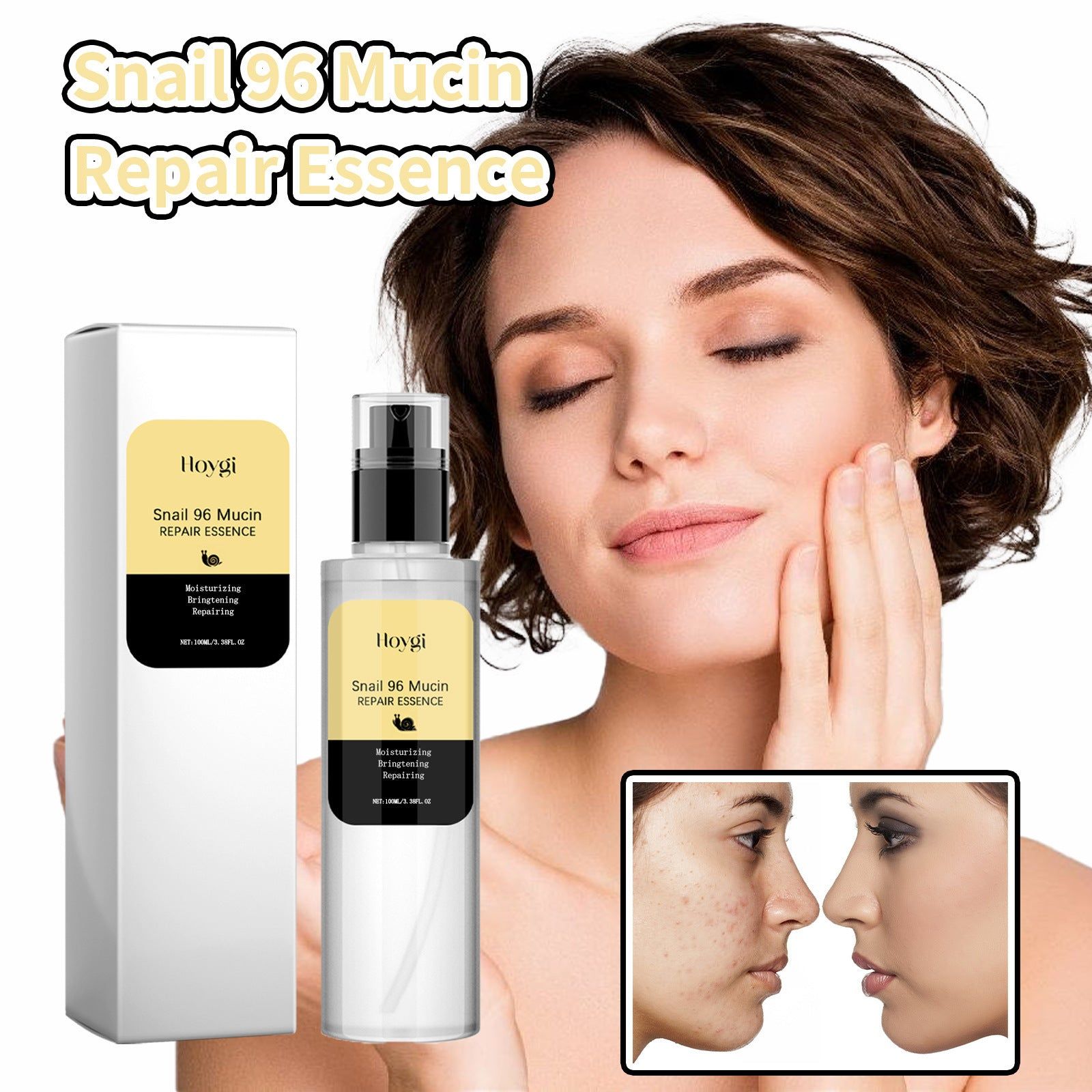 Snail Collagen Serum, Fade Fine Lines, Brighten & Firm Skin, Moisturizer ,100ml