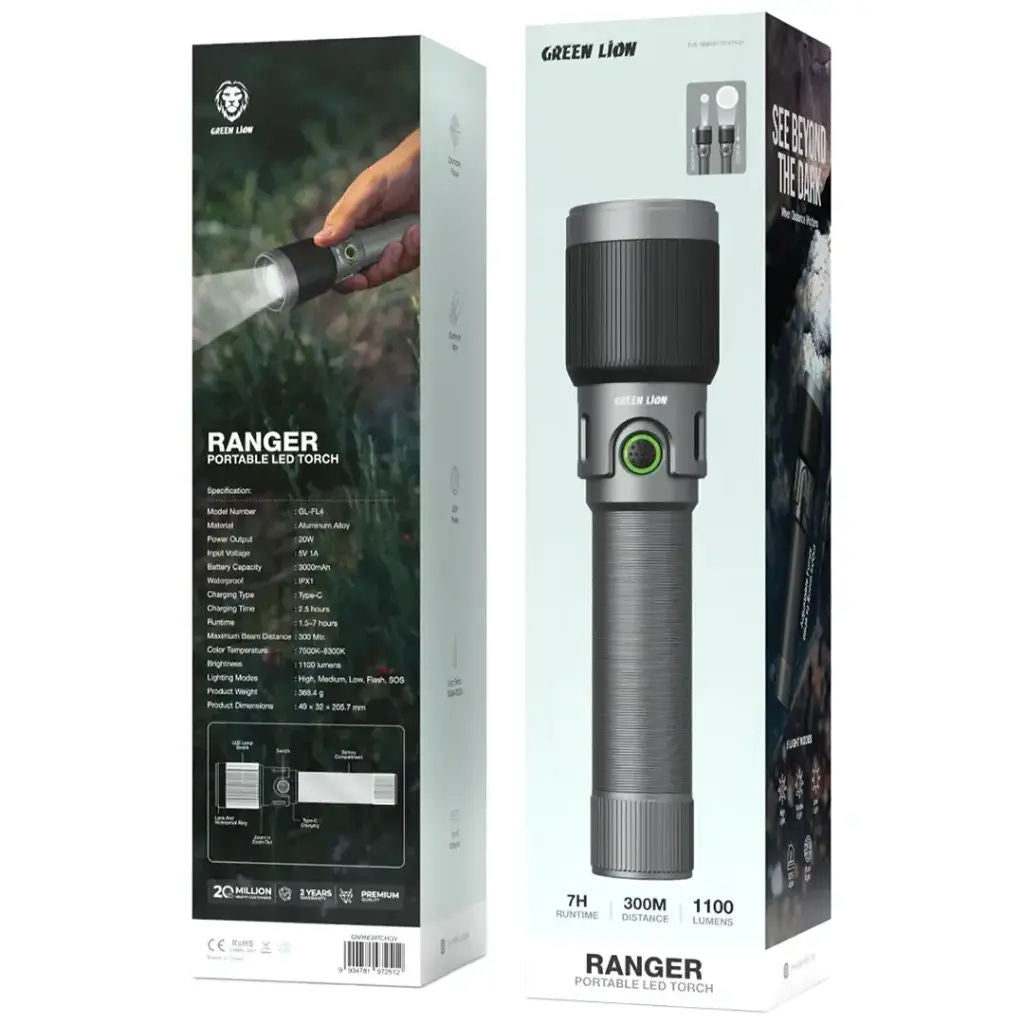 Green Lion Ranger Portable LED Torch