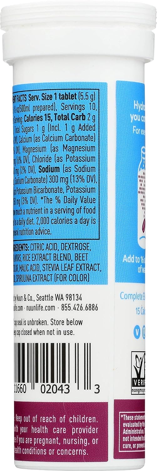 Nuun Act Sport Hydration (Tri-Berry Naturally Flavour) 10 effervescent Tablets (Dietary Supplement)