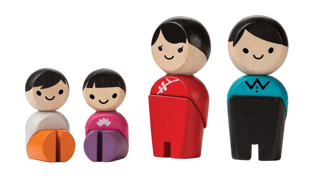 PlanToys Family III — Asian Family | Wooden Doll Set