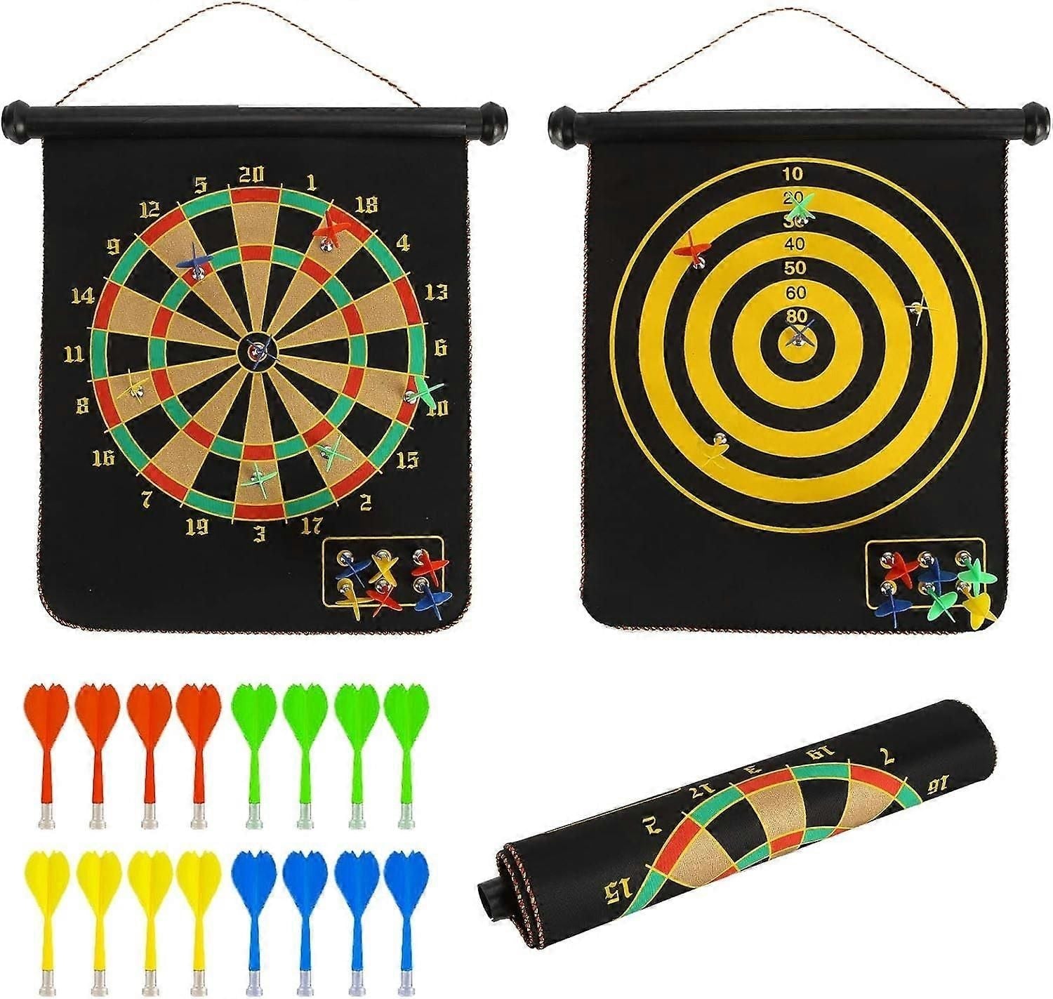 Magnetic Roll-Up Dartboard Set