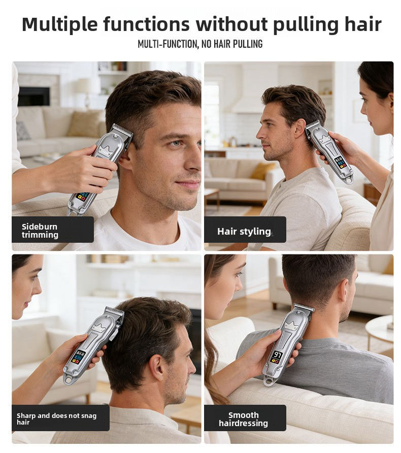 2-in-1 Hair Clipper with Digital Display