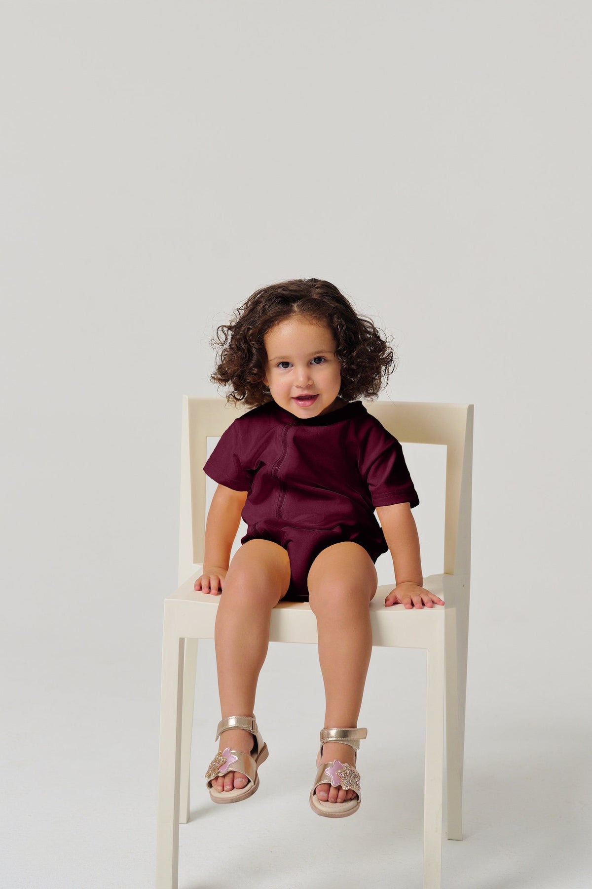 MULU Classic Unisex Baby Romper - Maroon