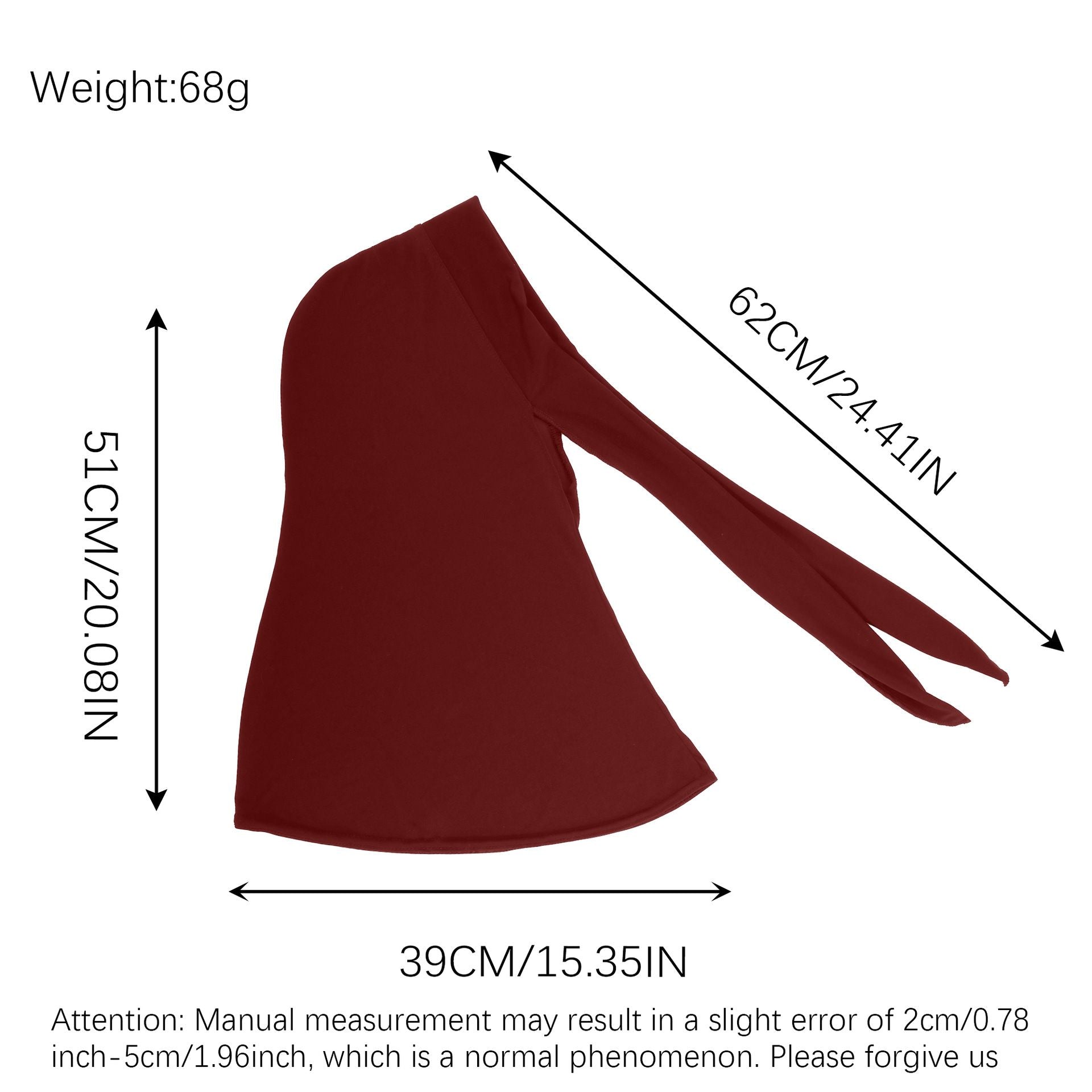 Coffee Breathable Hijab Undercap with Neck Cover