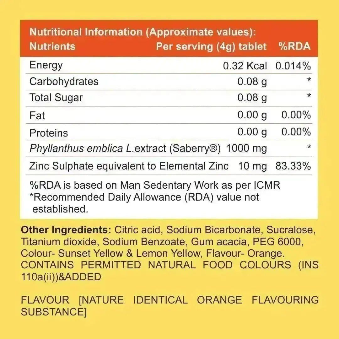 Glutone Escor-Z Effervescent Tablets (Orange Flavour) 20