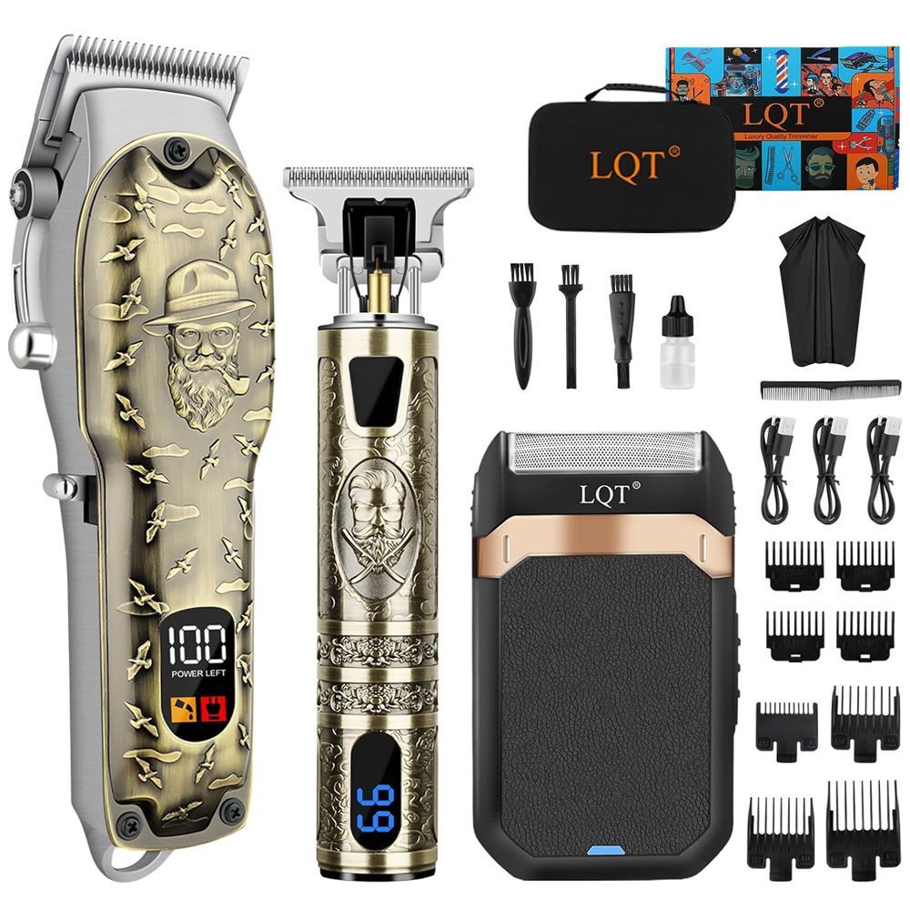 3 Piece USB Rechargeable Hair Clipper Set