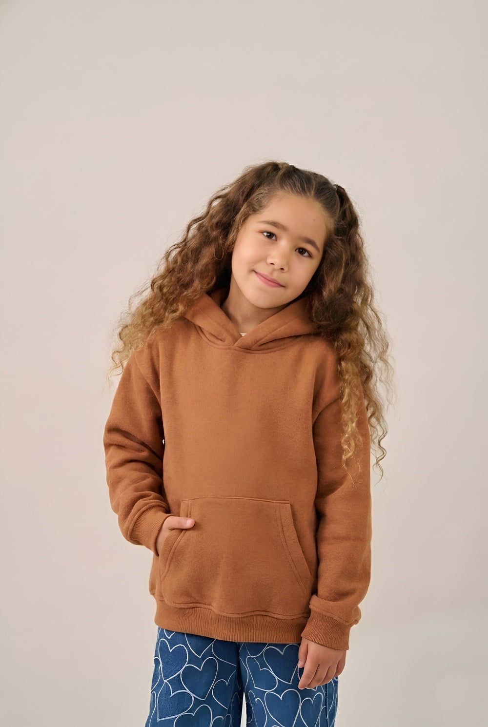 MULU Kids Classic Oversized Hoodie - Brown