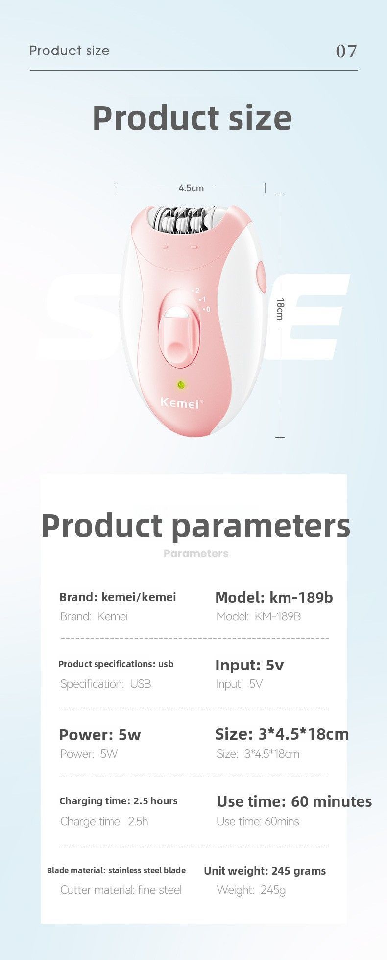 Women's Waterproof Hair Removal Device