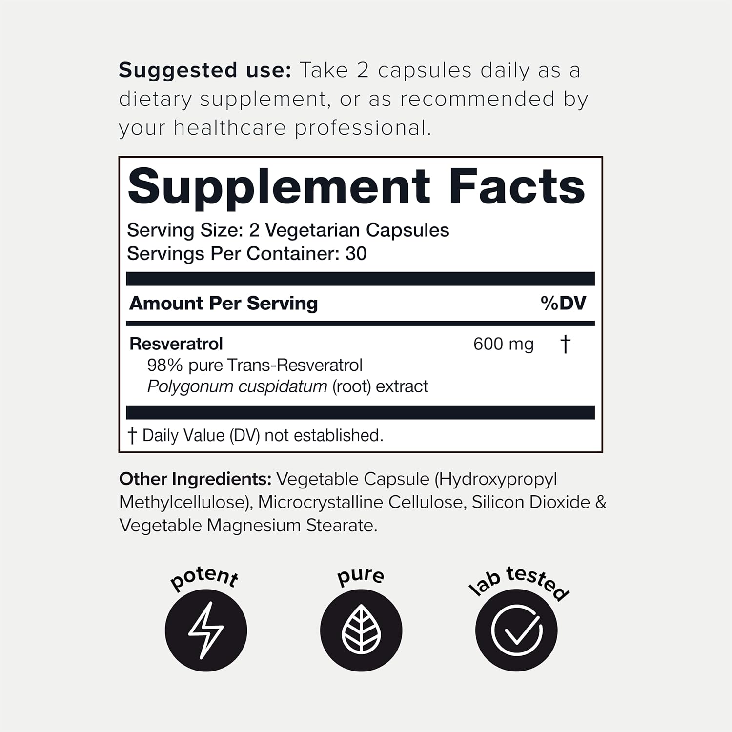 TONIIQ ULTRA HIGH PURITY RESVERATROL CAPSULE