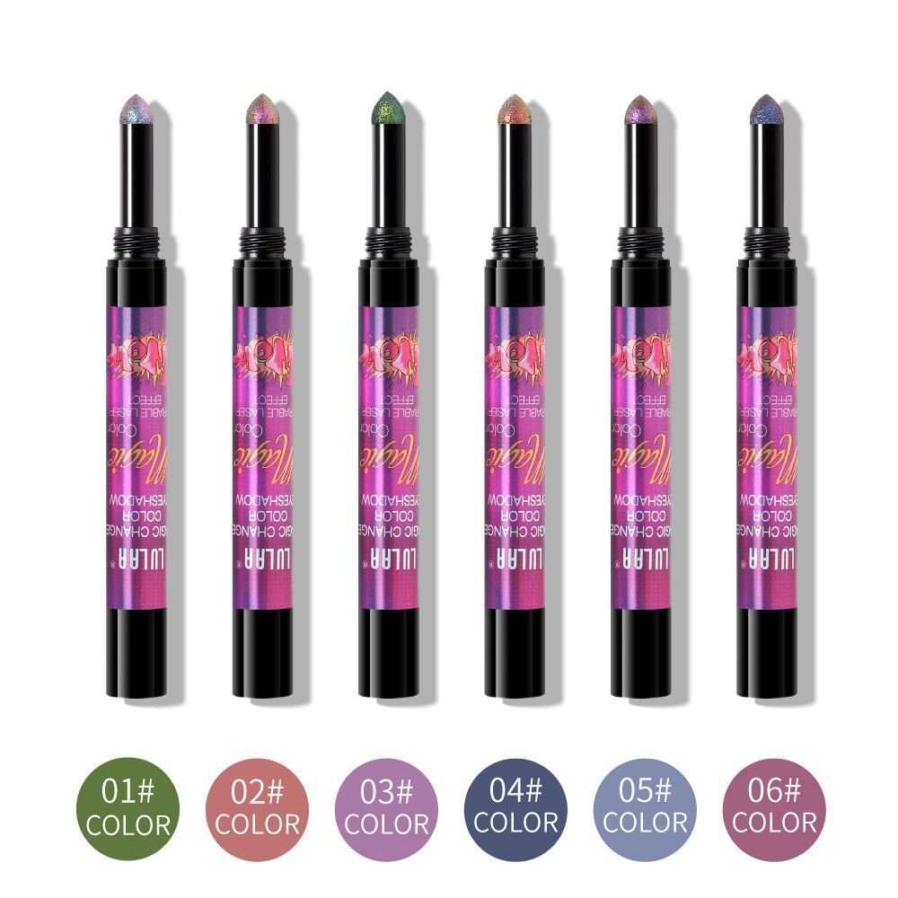 Colorful Pearlescent Eyeshadow Stick Gradient Sequins Metallic Shiny Eyeshadow