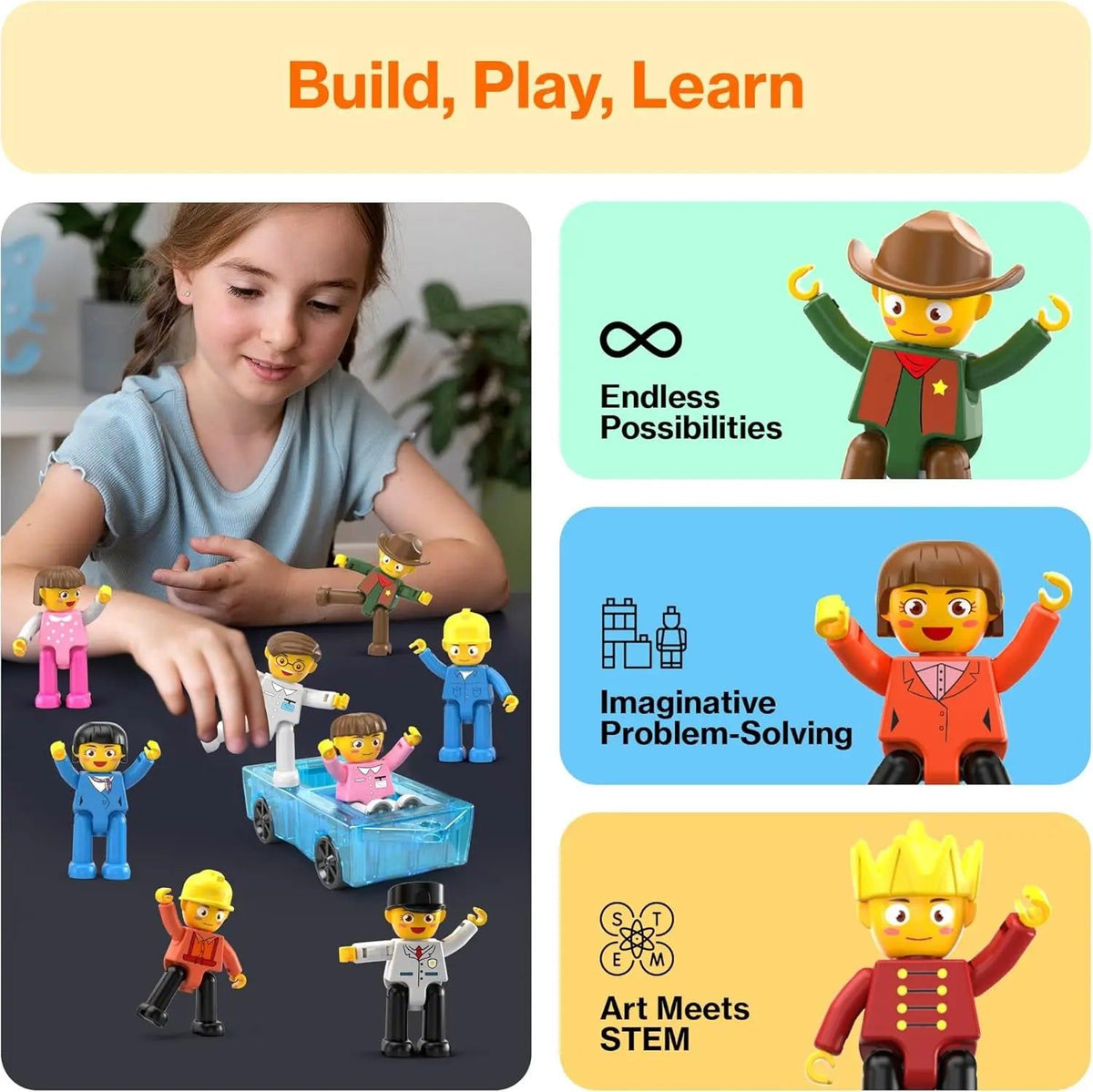 16 Character Figures Set – PicassoTiles
