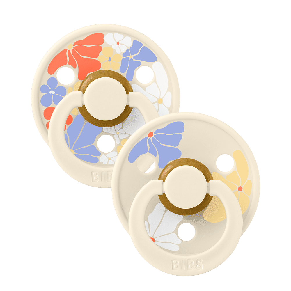Bibs Pacifier Size 1-Baby 0-6M (2pcs)-Studio Colour -Ivory Mix