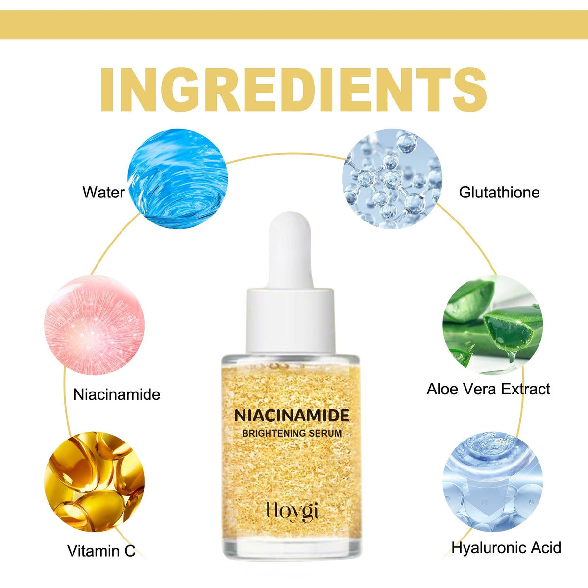 Niacinamide Brightening Serum for Glowing Skin, Hydrating, Fine Lines, Pore Refinement ,30ml