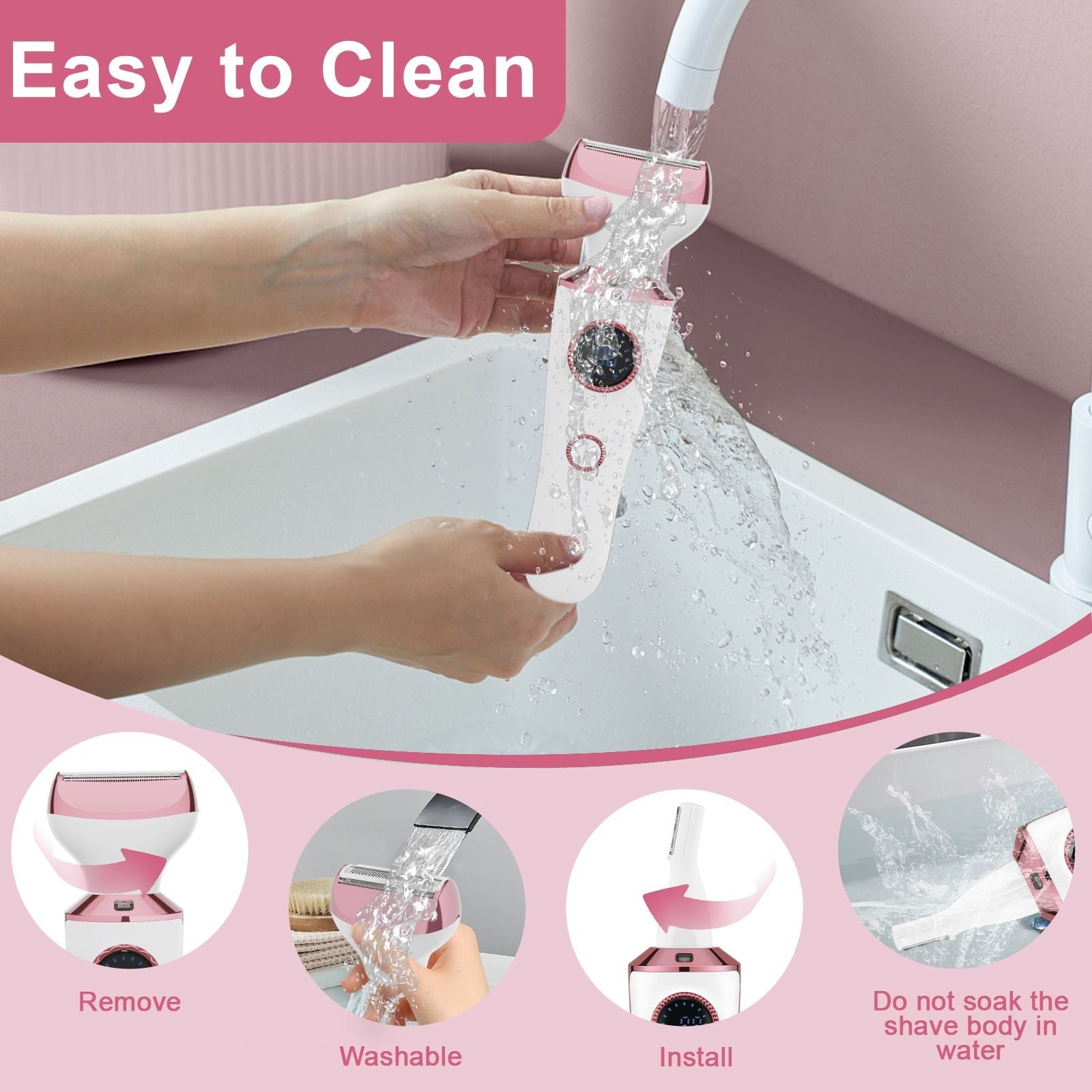 5-in-1 Women's Waterproof Electric Shaver