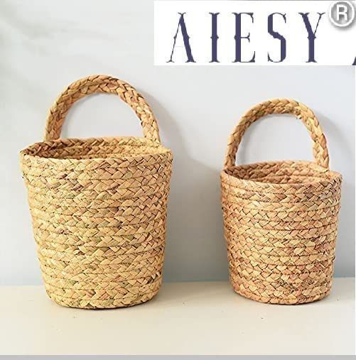 AIESY® 2 Pcs Beautiful Handcrafted Decorative Plant Hanging Baskets