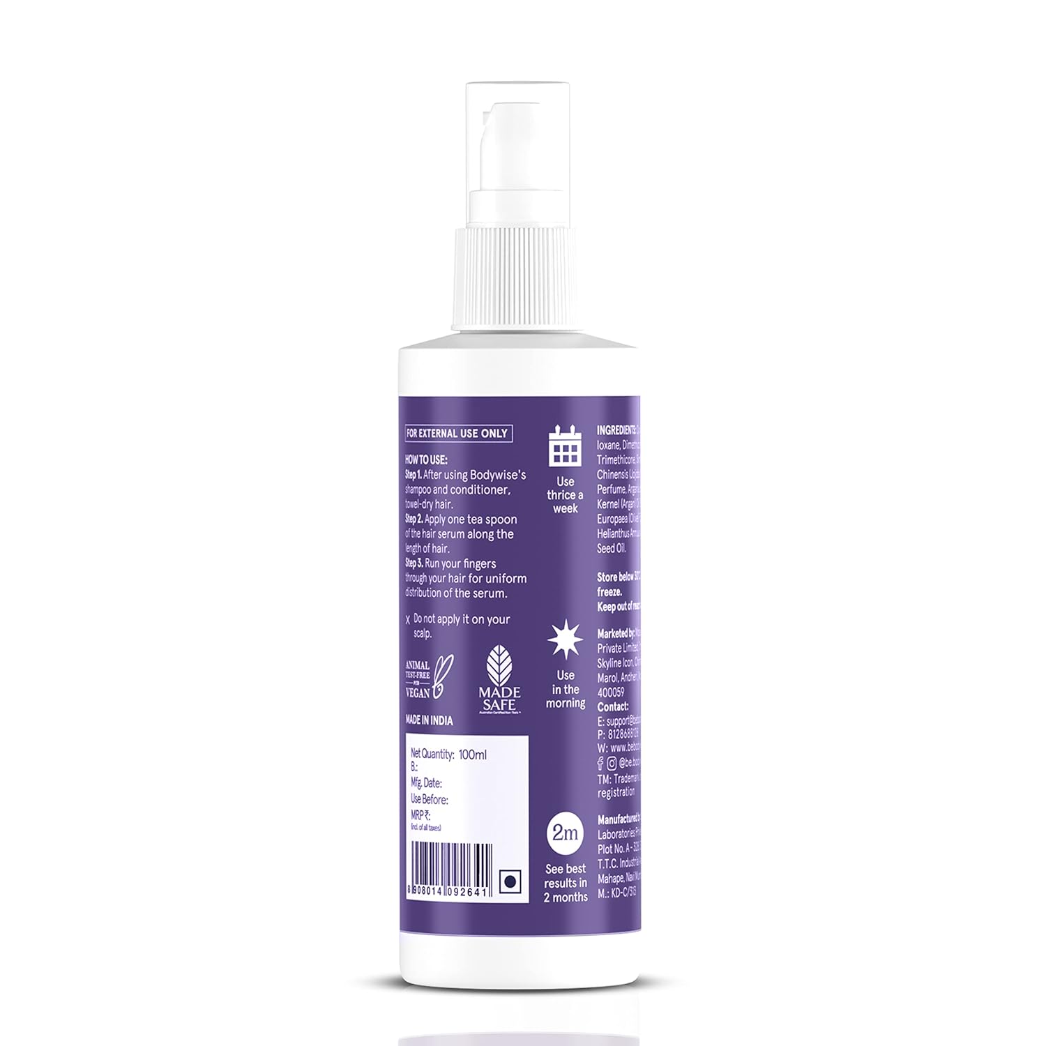 Be Bodywise Hair Strengthening Serum 100 ml