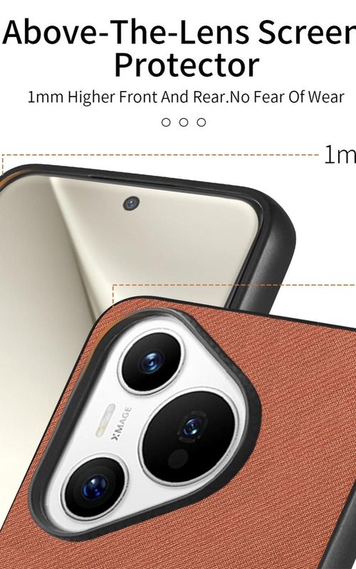 Twill Fabric Leather Phone Case For Huawei Pura 70 Pro