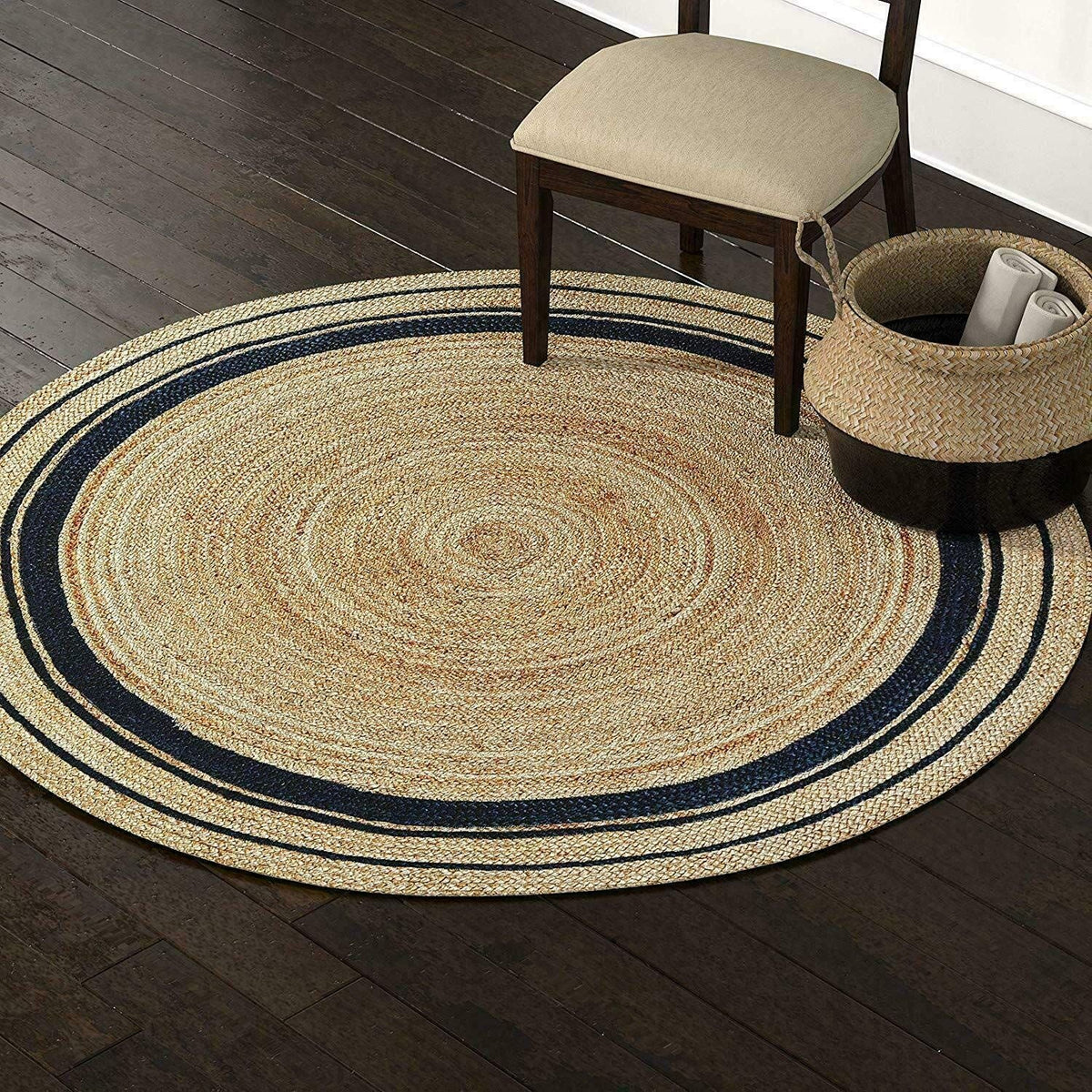 AIESY® Jute Chindi Handwoven Braided Reversible Door mats