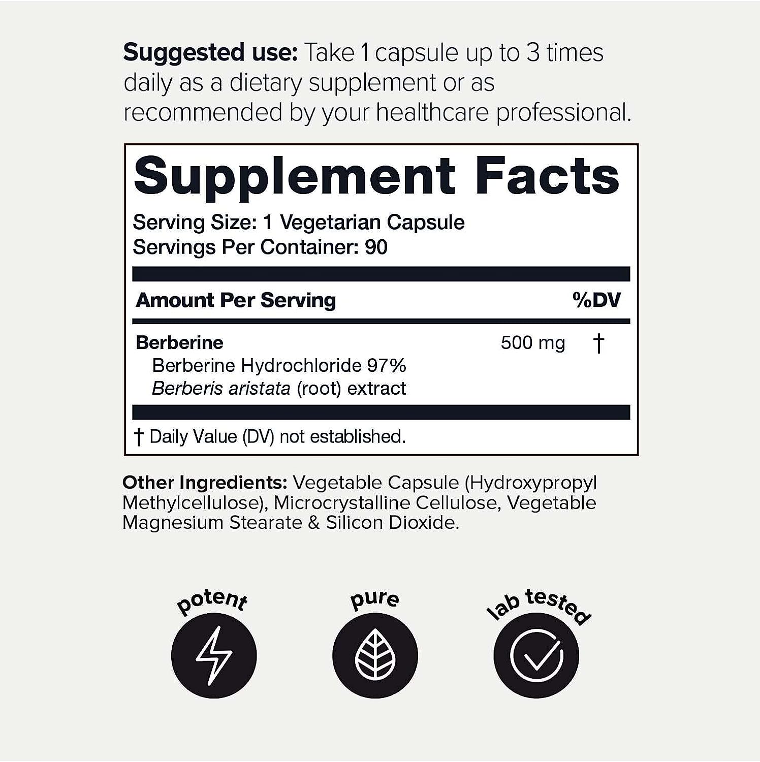 Toniiq Berberine 90 Veggie Capsules