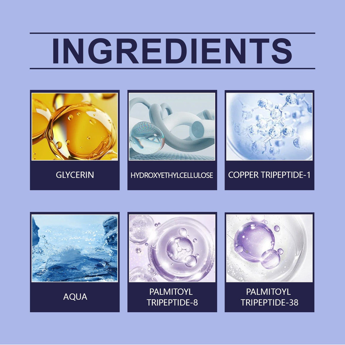 Copper Peptide Facial Essence, Hydrating, Nourishing, Anti-Aging, Glowing Skin ,30ml