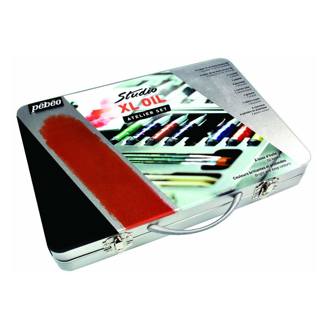 Pebeo XL Fine Oil Atelier Metal Case Set, 920610