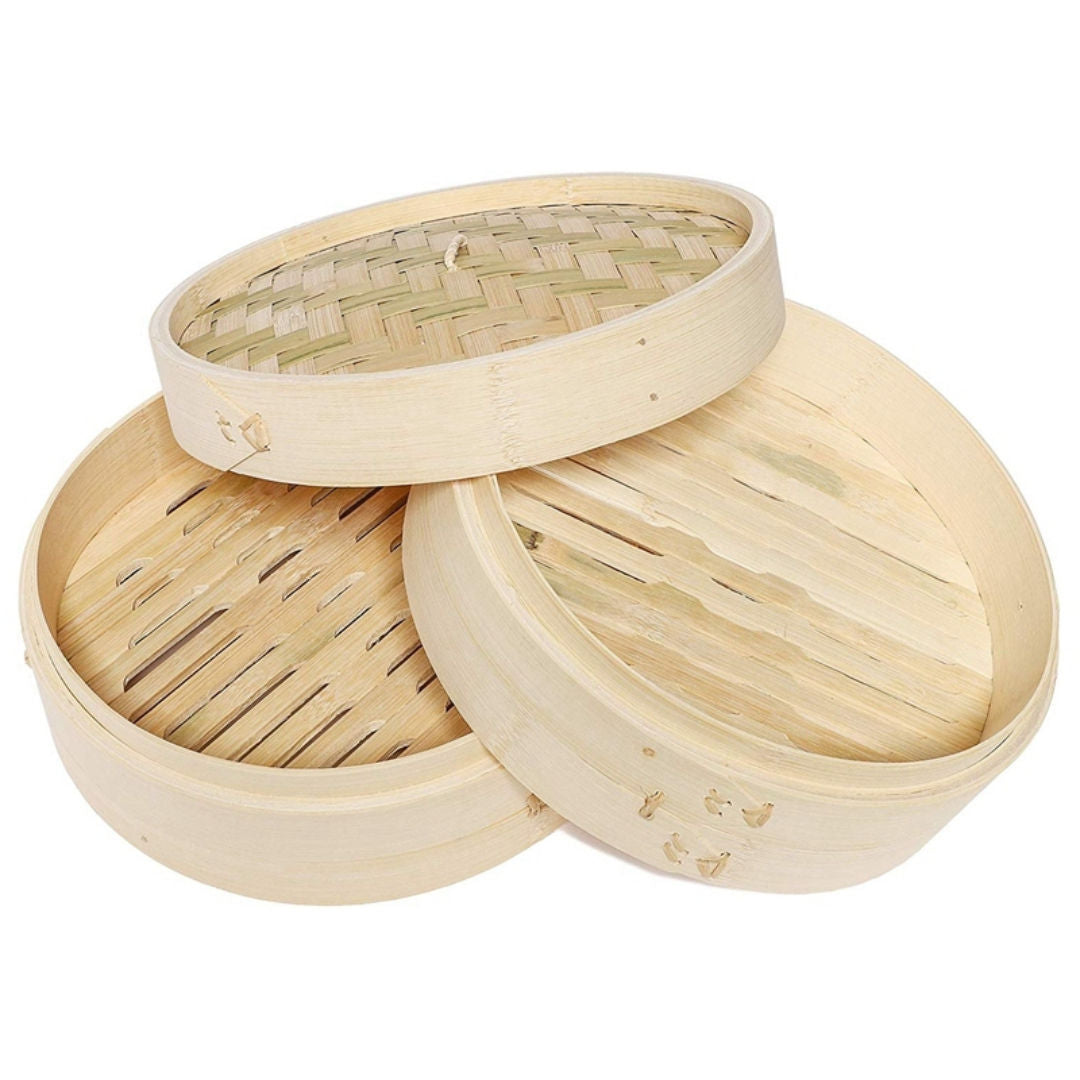 RSC Dim Sum Basket 2 Tier with Cover Steamer for Momo's & Dumplings, P19-22A