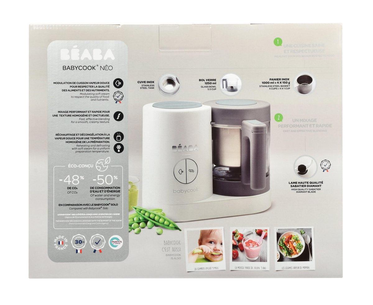 Béaba Babycook Neo 6-in-1 Baby Food Maker – Grey/White