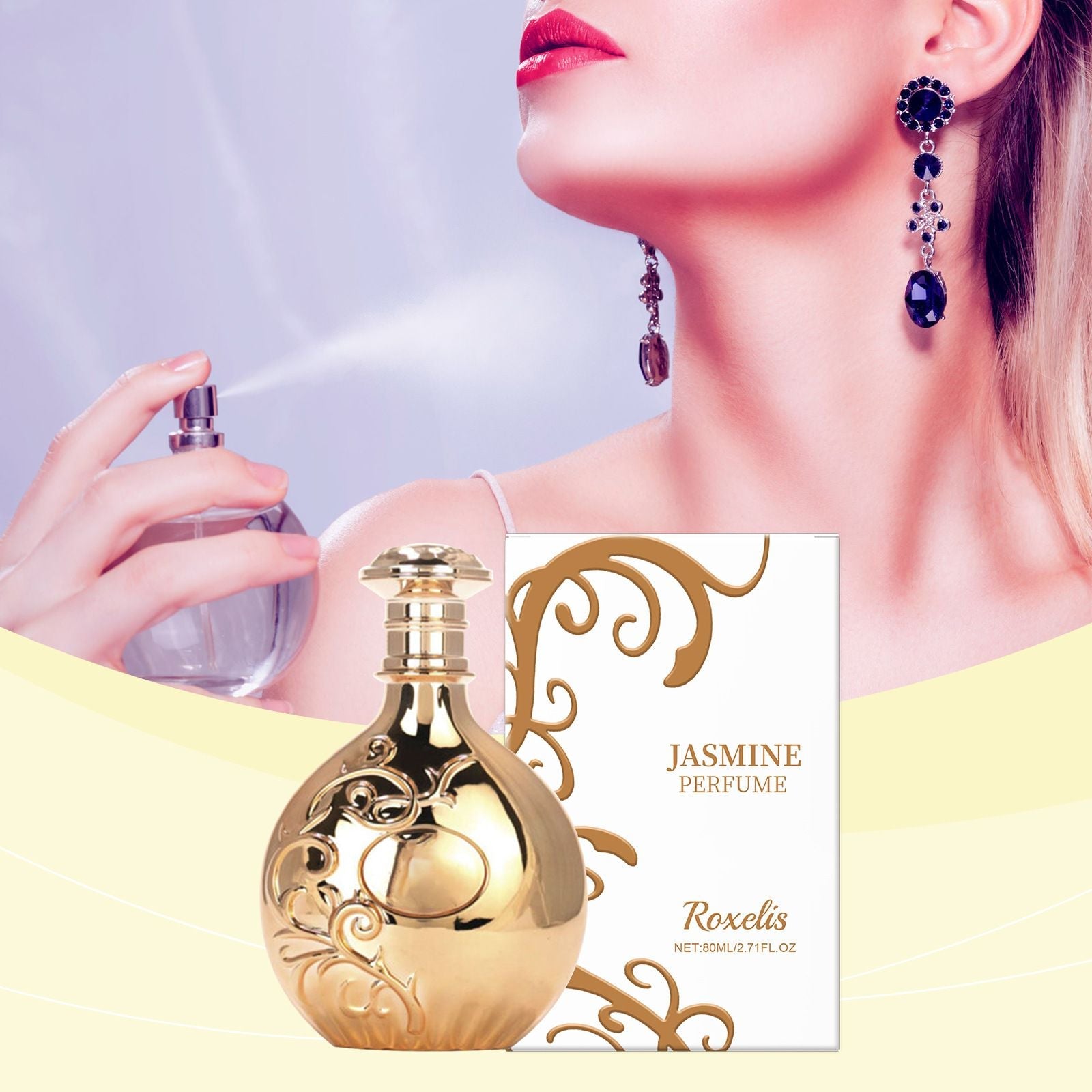 80ml Jasmine Perfume with Floral and Long Lasting Scent