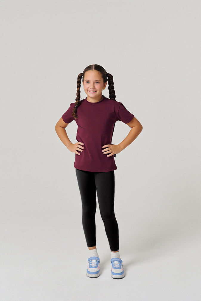 Regular Fit Kids Legging - Maroon