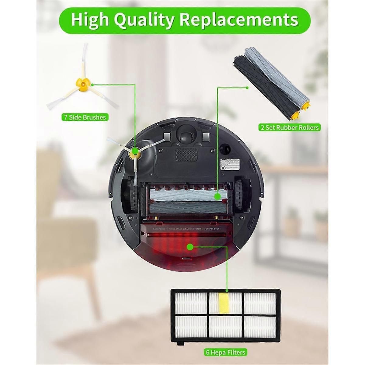 Main Side Brush HEPA Filter Parts Compatible with Roomba Series