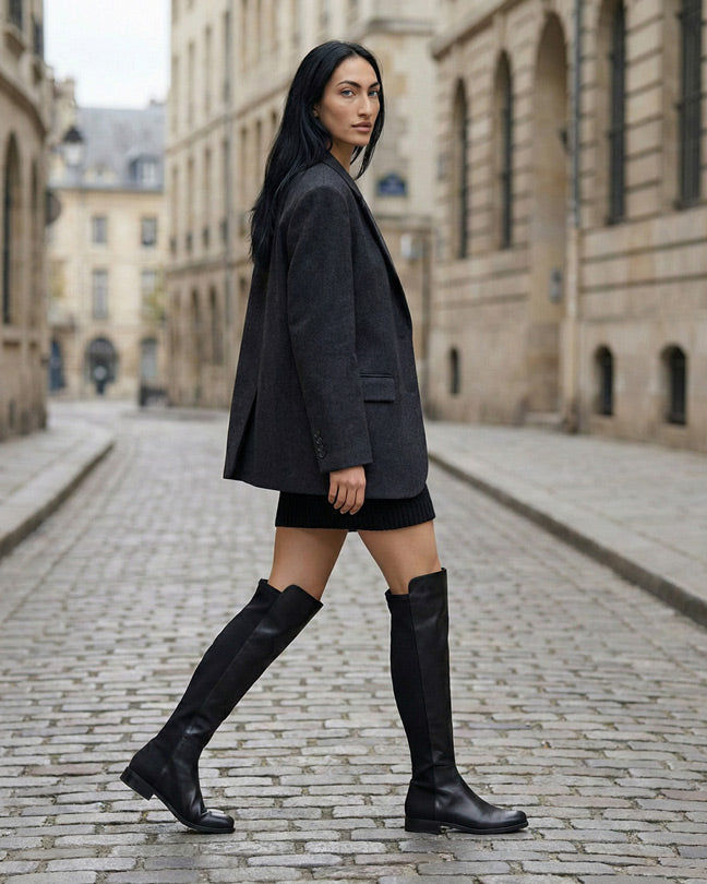 Stuart Weitzman 5050 leather BLK boots