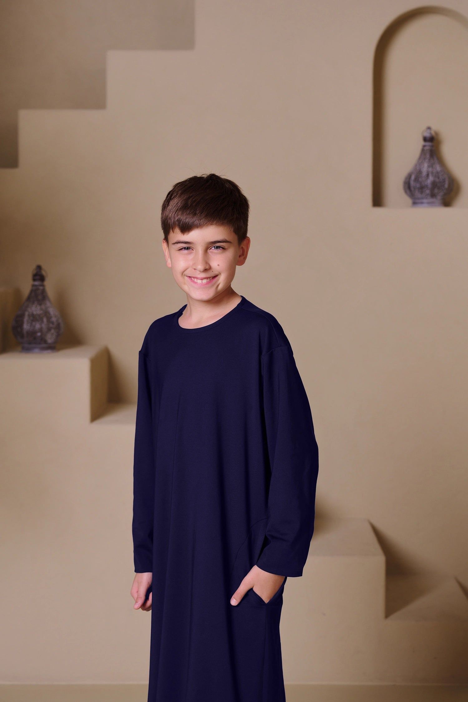 RAYAN Junior Kandura - Navy Blue
