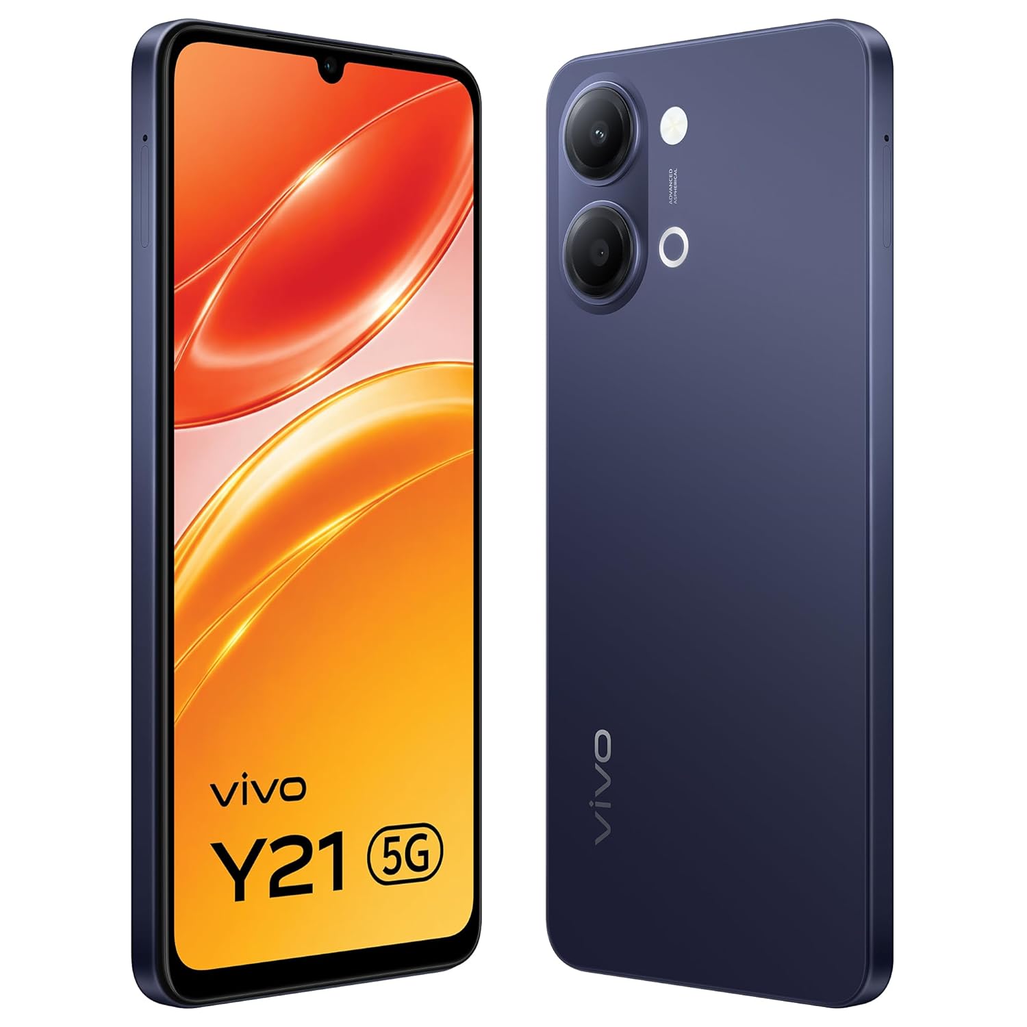 vivo Y21 5G Smartphone, 4GB RAM, 256GB Storage, 6.74" Display, 6500mAh Battery, 44W FlashCharge, Dual SIM