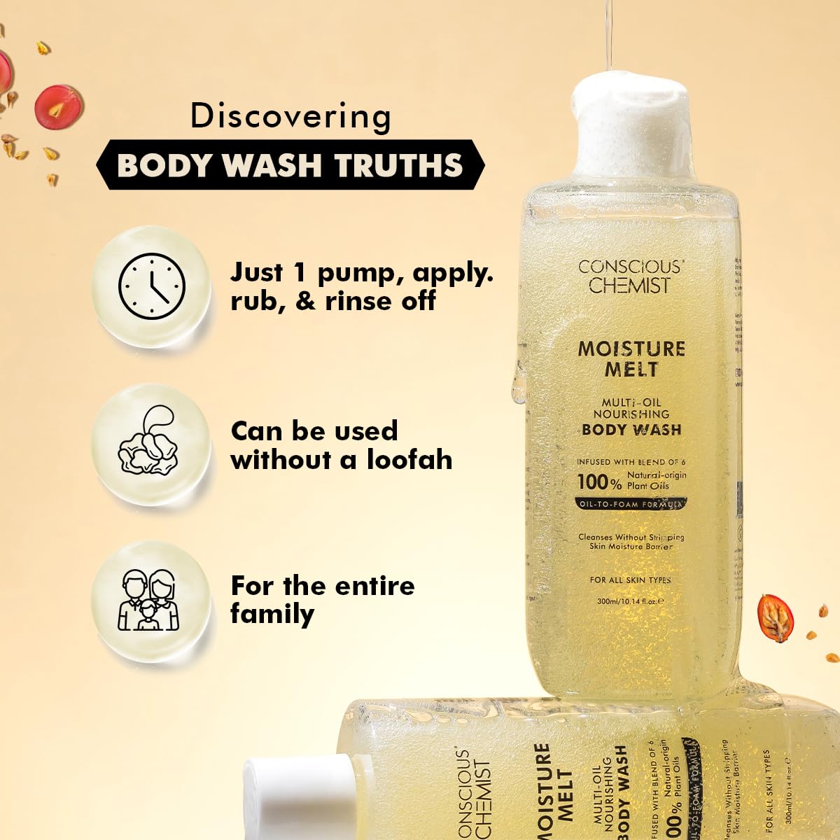 Conscious Chemist Multi-Oil Body Wash Shower Gel | 300ml