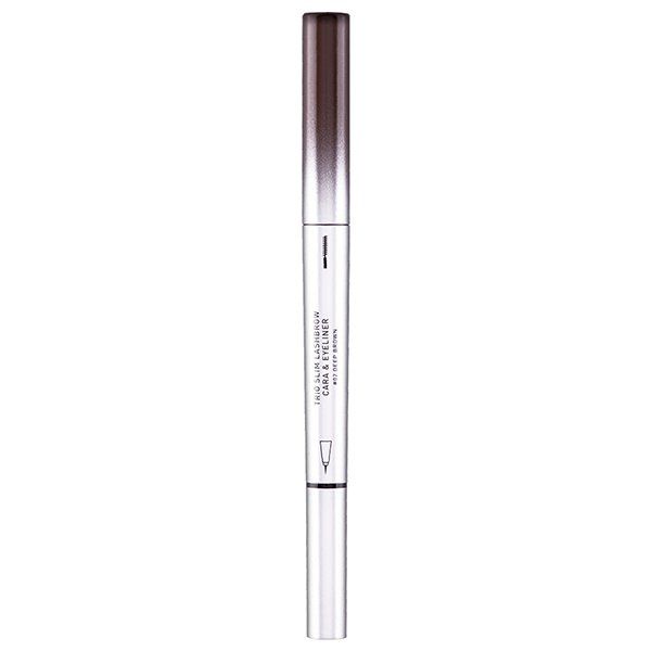 TRIO SLIM LASHBROW CARA & EYELINER 2G+0.5ML BABY BRIGHT (M) #02 DEEP BROWN