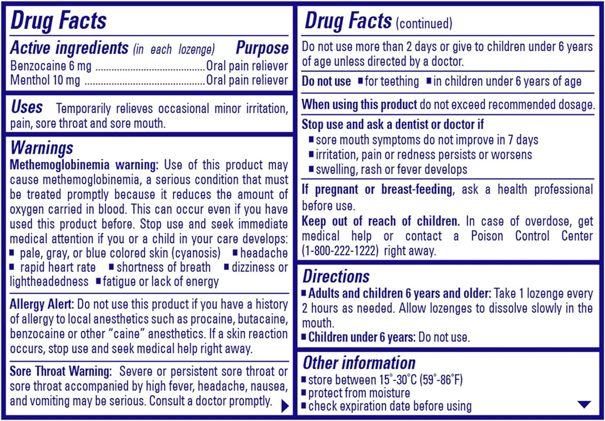 Chloraseptic Sore throat Citrus 18 Lozengers