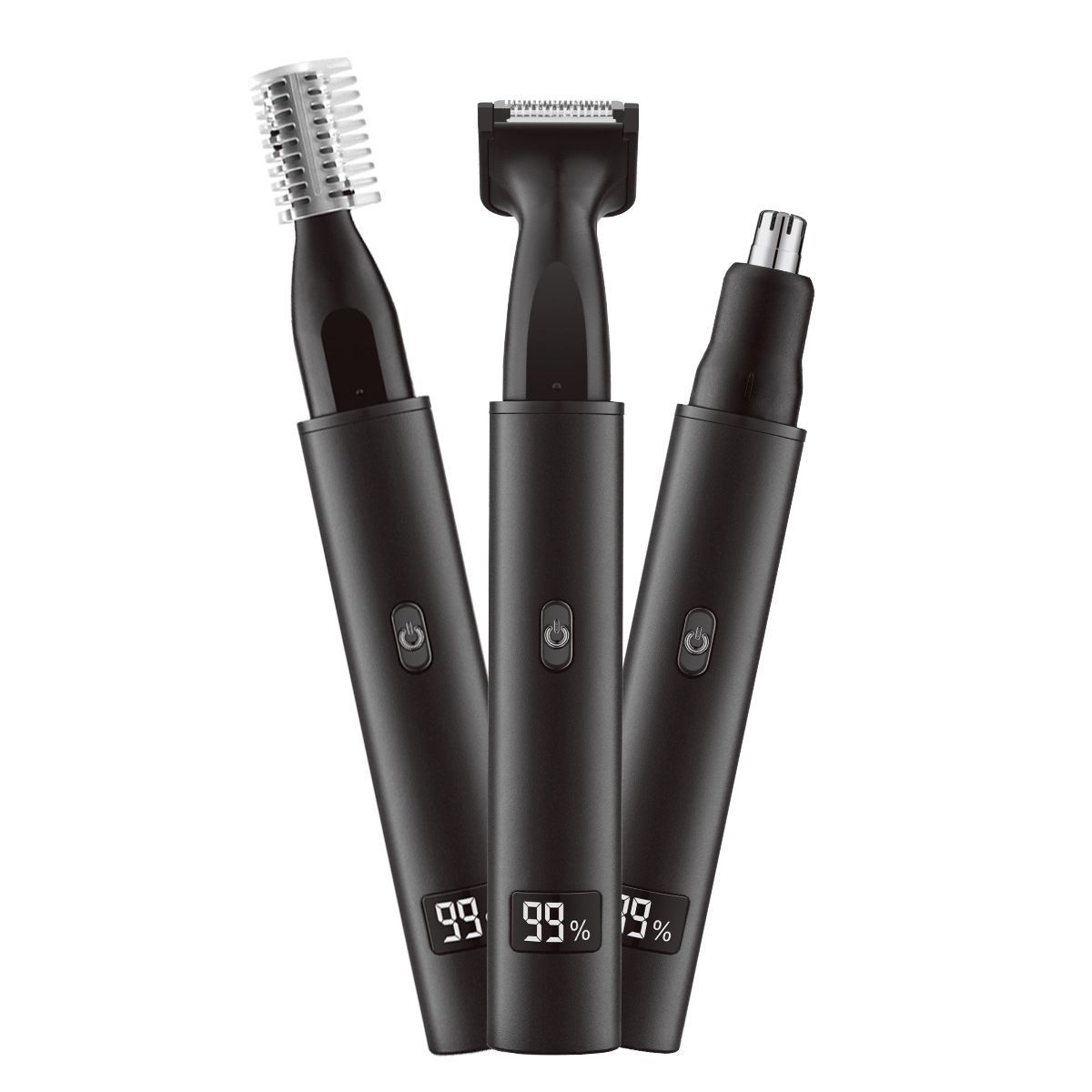 3-in-1 USB Nose Hair Trimmer with LCD Display