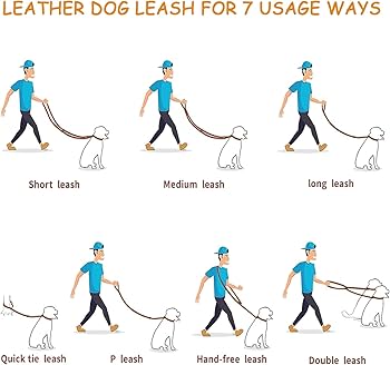 Curli Vegan Leather Adjustable Leash for Dogs - LARGE