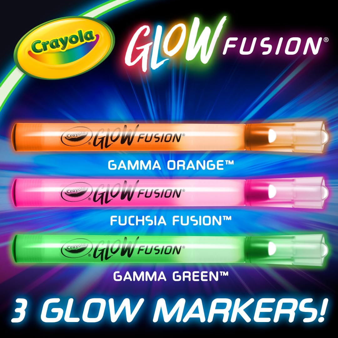 Crayola GLOW FUSION, Mythical Creatures Marker Coloring Set