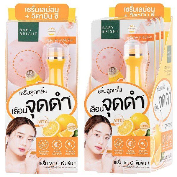 LEMON & VITC WHITENING DARK SPOT ROLLER SERUM 15ML BABY BRIGHT (F) (Y2022)