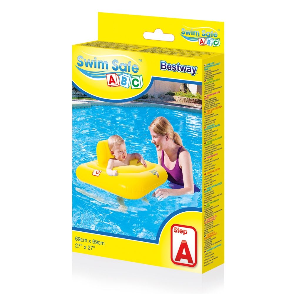 Bestway Swim Safe Baby Support Step A Swim Float 76 x 76cm, 1 to 2 years