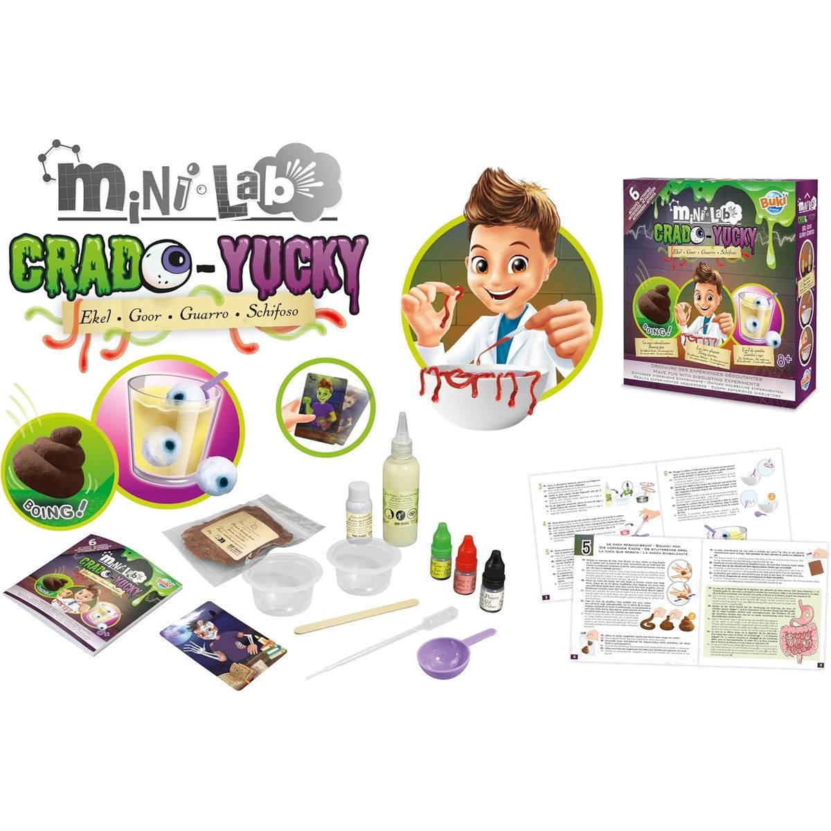 Buki France Mini Lab Yucky Science Kit, (6 Experiments)