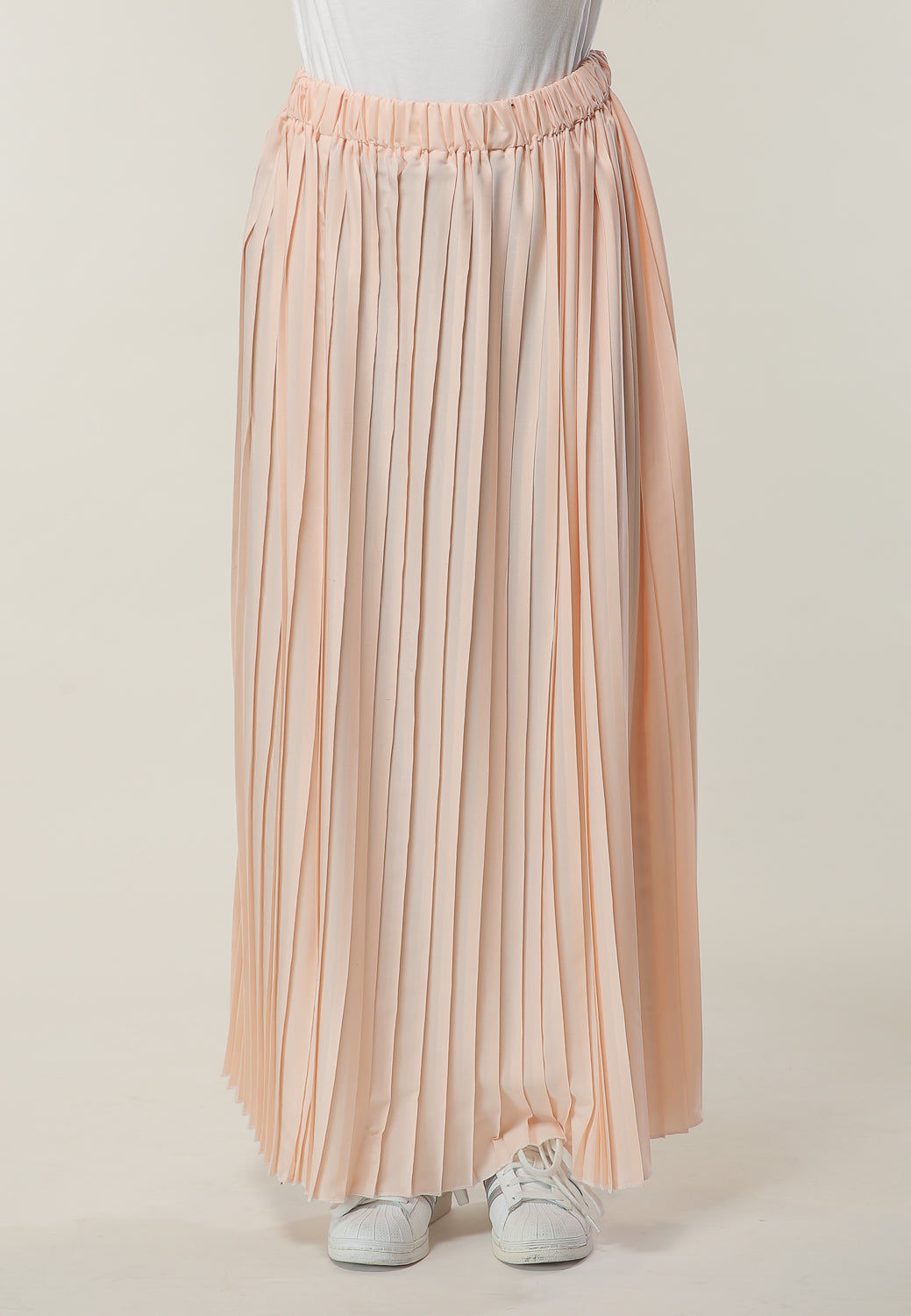 MOiSTREET Beige Pleated Skirt