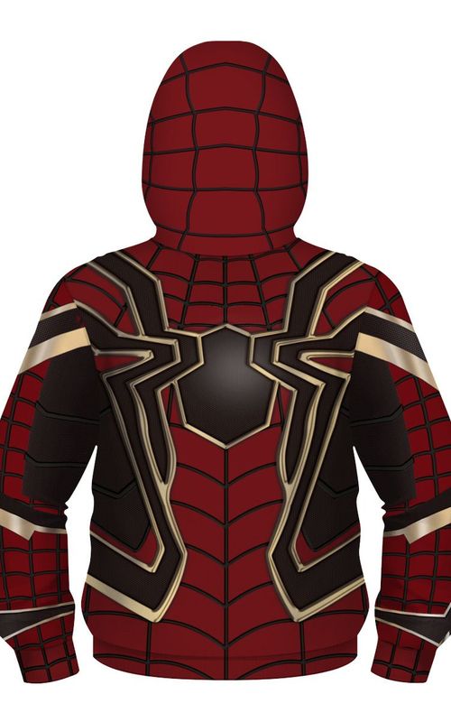 Boys Spiderman Hoodie Marvel Superhero Sweatshirt Full Zip Jacket For Kids Teens