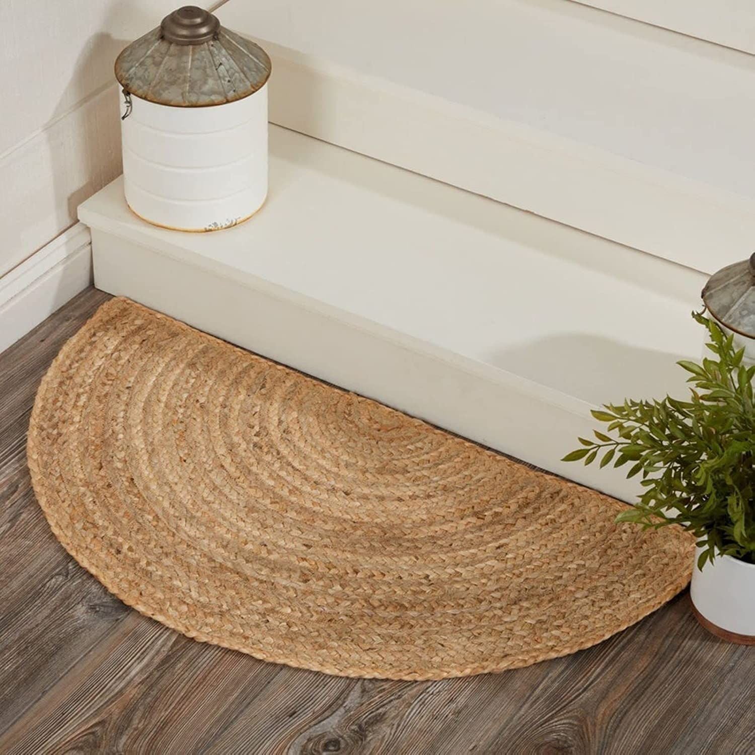 AIESY Beautiful Handwoven Jute Rectangular Shape Reversible Rug
